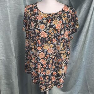 Short sleeve Loft Plus short button back